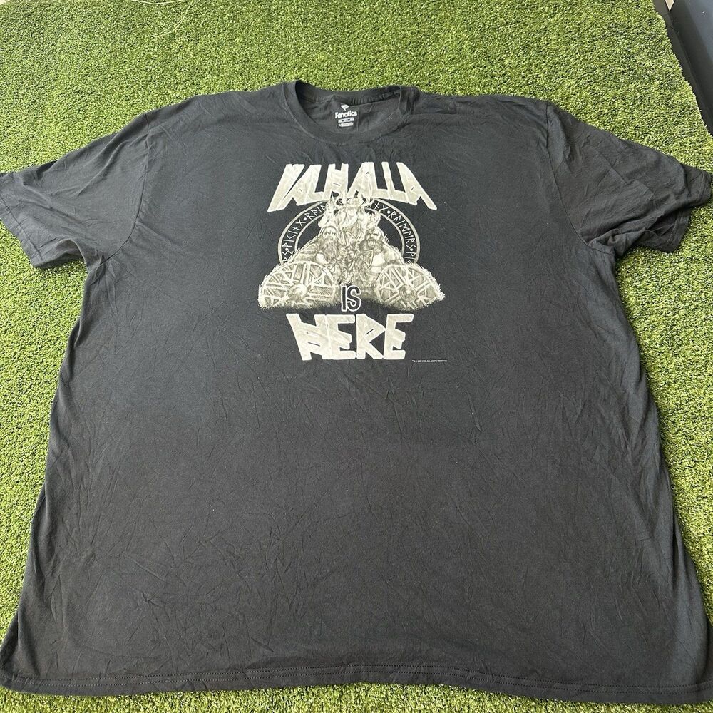 WWE Valhalla Is Here Fanatics Men’s 4XL Black Graphic T-Shirt